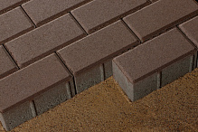 Тротуарная плитка 342 МЗ Брусчатка 200х100х60 Коричневый  – 3