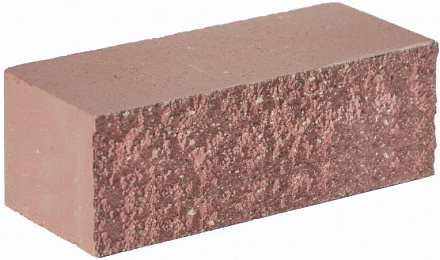 Кирпич гиперпрессованный полуторный М-250 красный рустированный ложок  – 1