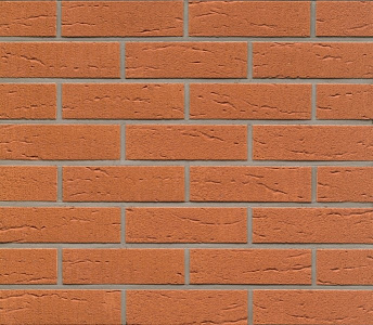 Плитка фасадная клинкерная Feldhaus Klinker R227NF9 Terracotta rustico рельефная, 240x71х9  – 1