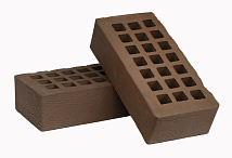 Кирпич облицовочный Темно-коричневый одинарный дерево ЖКЗ – 5