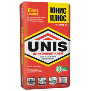 Плиточный клей Юнис Плюс 5 кг – 1