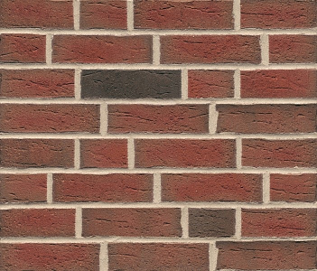 Плитка фасадная клинкерная Feldhaus Klinker R689DF17 Sintra ardor рельефная, 240x52x17  – 1