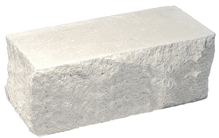 Кирпич гиперпрессованный полуторный М-250 белый рустированный угол  – 1