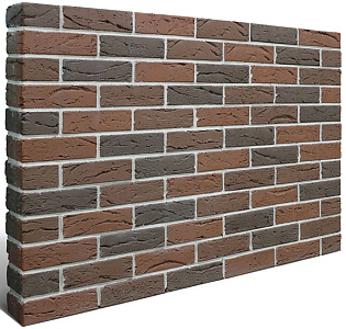 Кирпич облицовочный бавария микс одинарный кора дерева М-150 КС-Керамик – 1