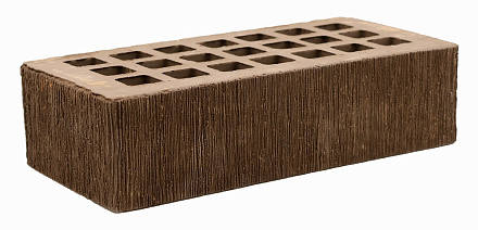 Кирпич облицовочный Темно-коричневый одинарный бархат ЖКЗ – 1