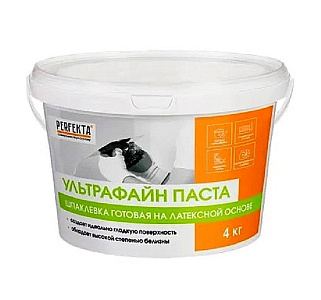 Шпаклевка готовая на латексной основе финишная Perfekta УЛЬТРАФАЙН  PASTA белый 4 кг  – 1