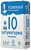 Штукатурка гипсовая ручного нанесения FORMAN №10 белый 25 кг  – 1