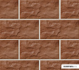 Плитка фасадная клинкерная Stroeher крупноформатная KERABIG KS 13 tabakbraun рельефная глазурованная 302x148x12  – 1