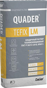 Кладочный раствор теплоизоляционный QUADER* TEFIX LM DAUER, 20 кг – 1