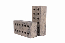 Кирпич гиперпрессованный одинарный Серый Обсидиан гладкий СПК – 2