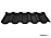 Металлочерепица Ruukki Adamante RR 33 black Pural Matt 0,5 мм – 1