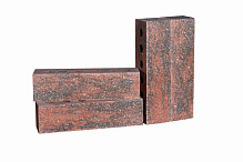 Кирпич гиперпрессованный одинарный Красный Берилл рустированный ложок СПК – 2