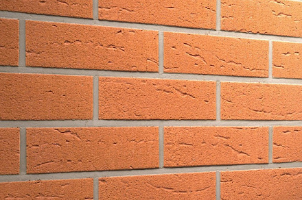 Плитка фасадная клинкерная Feldhaus Klinker R227NF9 Terracotta rustico рельефная, 240x71х9  – 2