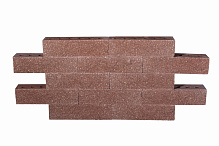 Кирпич гиперпрессованный одинарный Коричневый Топаз рустированный ложок СПК – 4