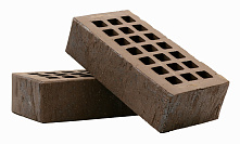 Кирпич облицовочный Темно-коричневый одинарный скала алмаз ЖКЗ – 10