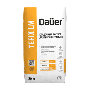 Кладочный раствор теплоизоляционный QUADER* TEFIX LM DAUER, 20 кг – 1