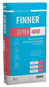 Шпатлевка цементная армированная базовая FINNER EXTER 40 W Зима белая 25 кг – 1