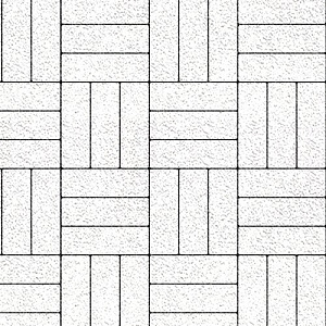 Тротуарная плитка Steinrus Паркет белый, native, 60 мм – 2