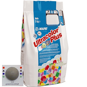 Затирка цементная Mapei Ultracolor Plus №113 тёмно-серая 5 кг – 1