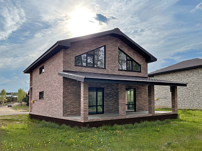 Кирпич гиперпрессованный одинарный Терракотовый Обсидиан гладкий СПК – 6