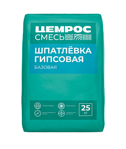 Шпатлевка гипсовая базовая белая ЦЕМРОС 25 кг – 1