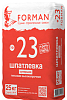 Шпатлевка гипсовая высокопрочная супершов Forman 23 белая, 25 кг – 1