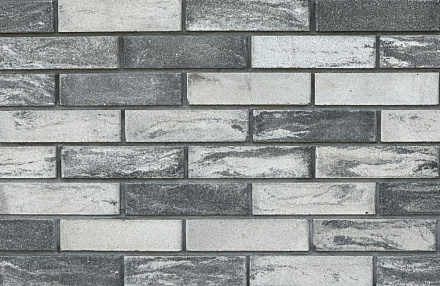 Кирпич гиперпрессованный одинарный Серый Обсидиан гладкий СПК – 1