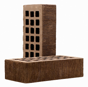 Кирпич облицовочный Темно-коричневый одинарный бархат ЖКЗ – 6