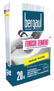 Шпатлёвка цементная Bergauf Finish Zement белая 20 кг – 1