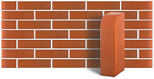 Кирпич облицовочный красный одинарный гладкий полнотелый угловой R-60 М-400 ЛСР – 2