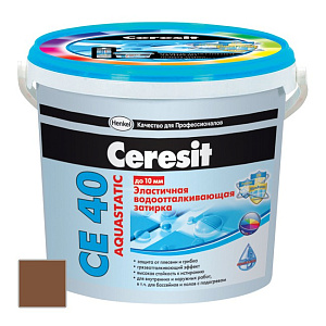 Затирка эластичная Ceresit CE А 40 темно-коричневая 2 кг – 1