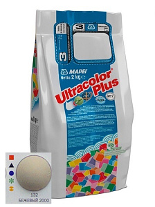Затирка цементная Mapei Ultracolor Plus №132 бежевая 2 кг – 1