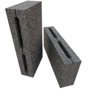 Блок керамзитобетонный перегородочный Д1550 2-х пустотный 390x120х188 – 1