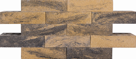 Кирпич гиперпрессованный одинарный Темный Янтарь гладкий СПК – 1