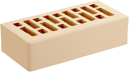 Кирпич облицовочный слоновая кость одинарный гладкий М-175 СтОскол – 1