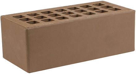 Кирпич облицовочный коричневый полуторный гладкий ЖКЗ – 1