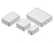 Тротуарная плитка 342 МЗ Серия "Бавария" 280/210/140*210/140/70*60 Темно-коричневая – 2