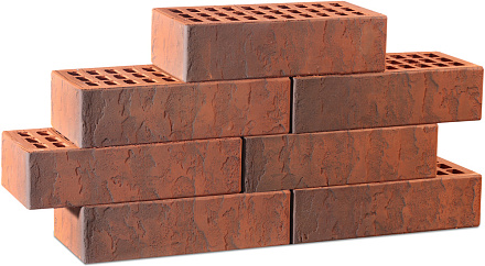 Кирпич облицовочный одинарный Красный Терра Флеш – 1