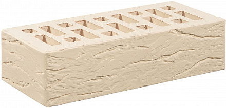 Кирпич облицовочный белый PRO одинарный рустик ЖКЗ – 1