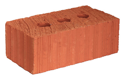 Кирпич строительный полнотелый с тех.пустотами полуторный М-150 рифленый Ломинцево – 1