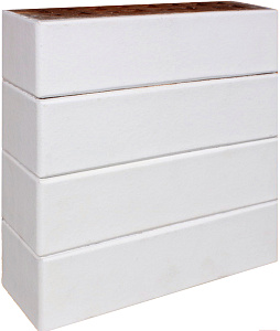 Кирпич клинкерный Белый Вернамо гладкий 250х85х65 М-300 – 1