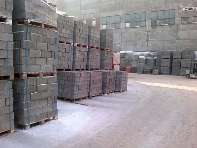 Блоки керамзитобетонные стеновые Д1580-1600 полнотелые 390х190х190  – 10