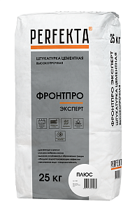 Штукатурка высокопрочная цементная Perfekta ФРОНТПРО Эксперт PLUS 25 кг  – 1