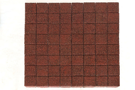 Тротуарная плитка Лувр 100х100х60 гранит красный – 1