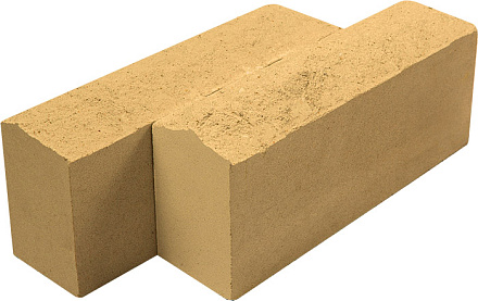 Силикатный кирпич оранжевый полуторный рустированный ложок КЗСК – 1