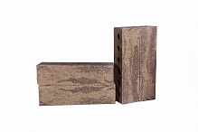 Кирпич гиперпрессованный одинарный Желтая Яшма рустированный ложок СПК – 2