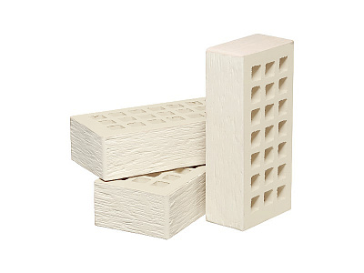 Кирпич облицовочный белый PRO одинарный бархан ЖКЗ – 2