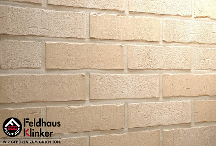 Кирпич клинкерный Feldhaus Klinker "Vascu sabioso blanca K762NF" ручная формовка 240х115х71  – 2