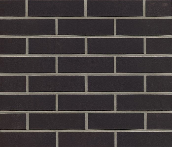 Плитка фасадная клинкерная Feldhaus Klinker R700DF9 Аnthracit liso  гладкая, 240x52x9  – 1