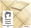 Клинкерный плинтус ступени правый Stroeher KERAPLATTE AERA 722 paglio, длина стороны угла 290 , 294х73х8  – 1